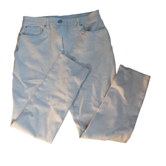 Chico’s So Slimming Straight Leg Pants White Women’s Size 1 - Picture 1 of 8